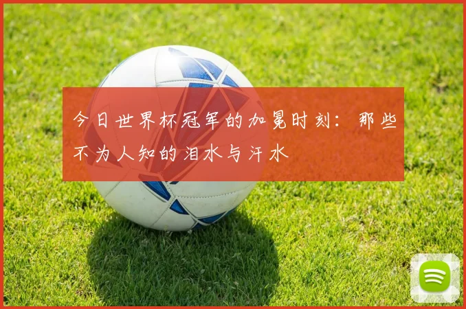 今日世界杯冠军的加冕时刻：那些不为人知的泪水与汗水